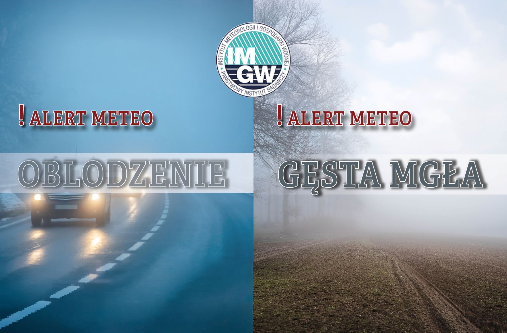 Alerty meteo pierwszego stopnia: Oblodzenie i gęsta mgła
