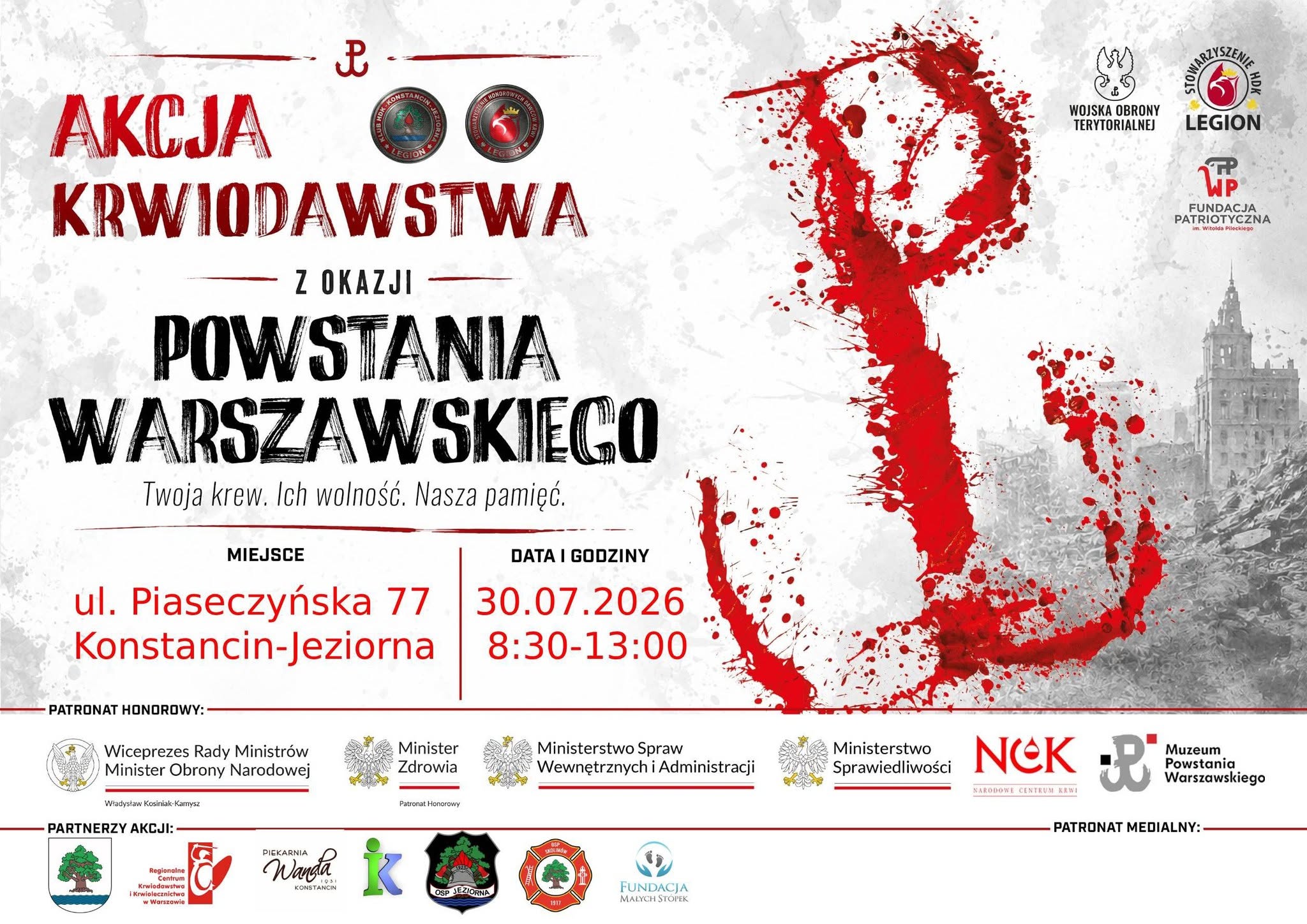 Już 30 lipca kolejna akcja krwiodawstwa