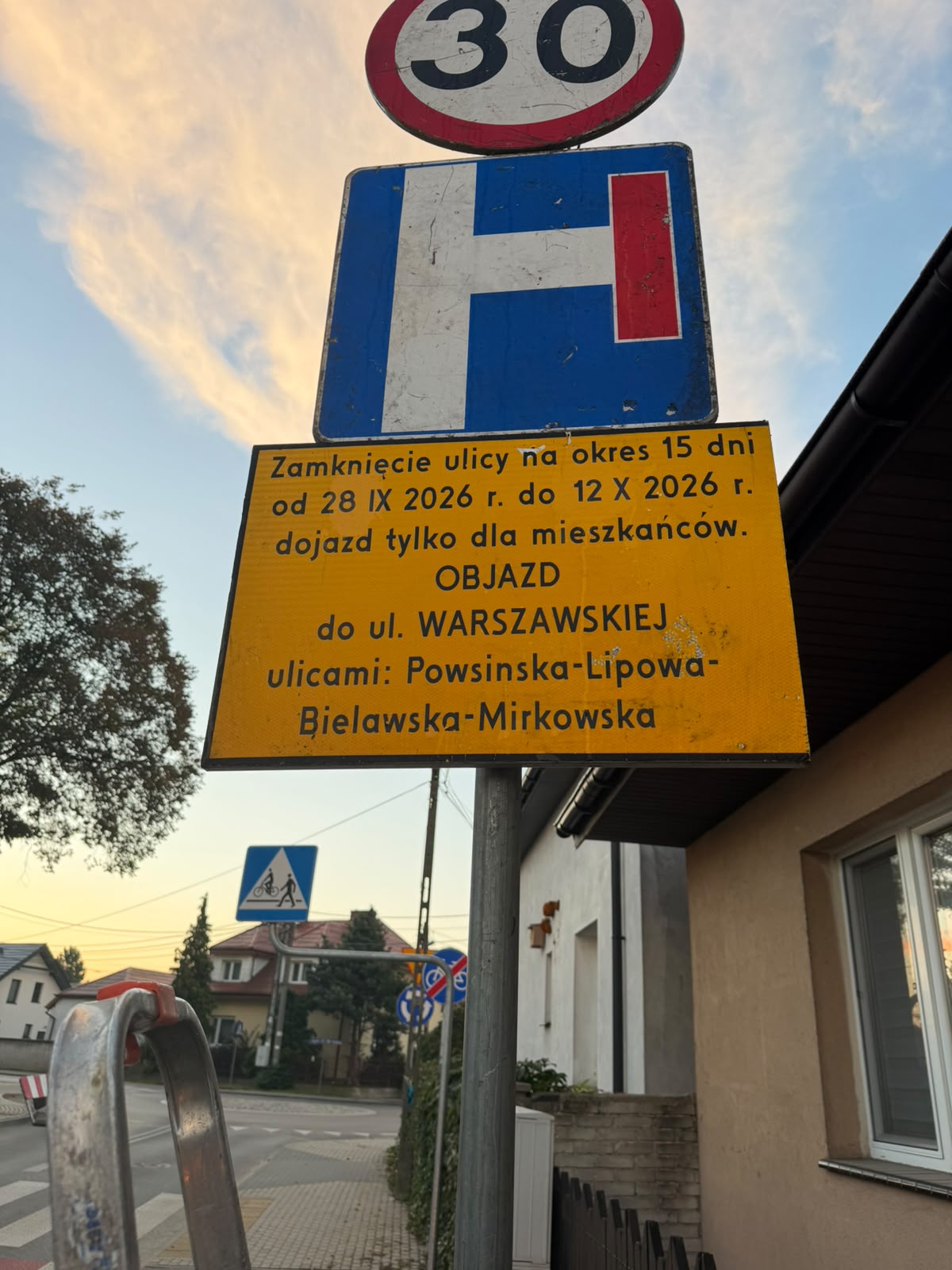 Zamknięcie ul. Ściennej w Bielawie od 28 września