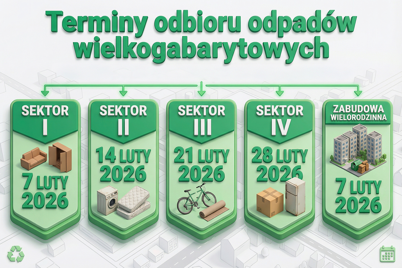 Zimowa zbiórka odpadów wielkogabarytowych w gminie