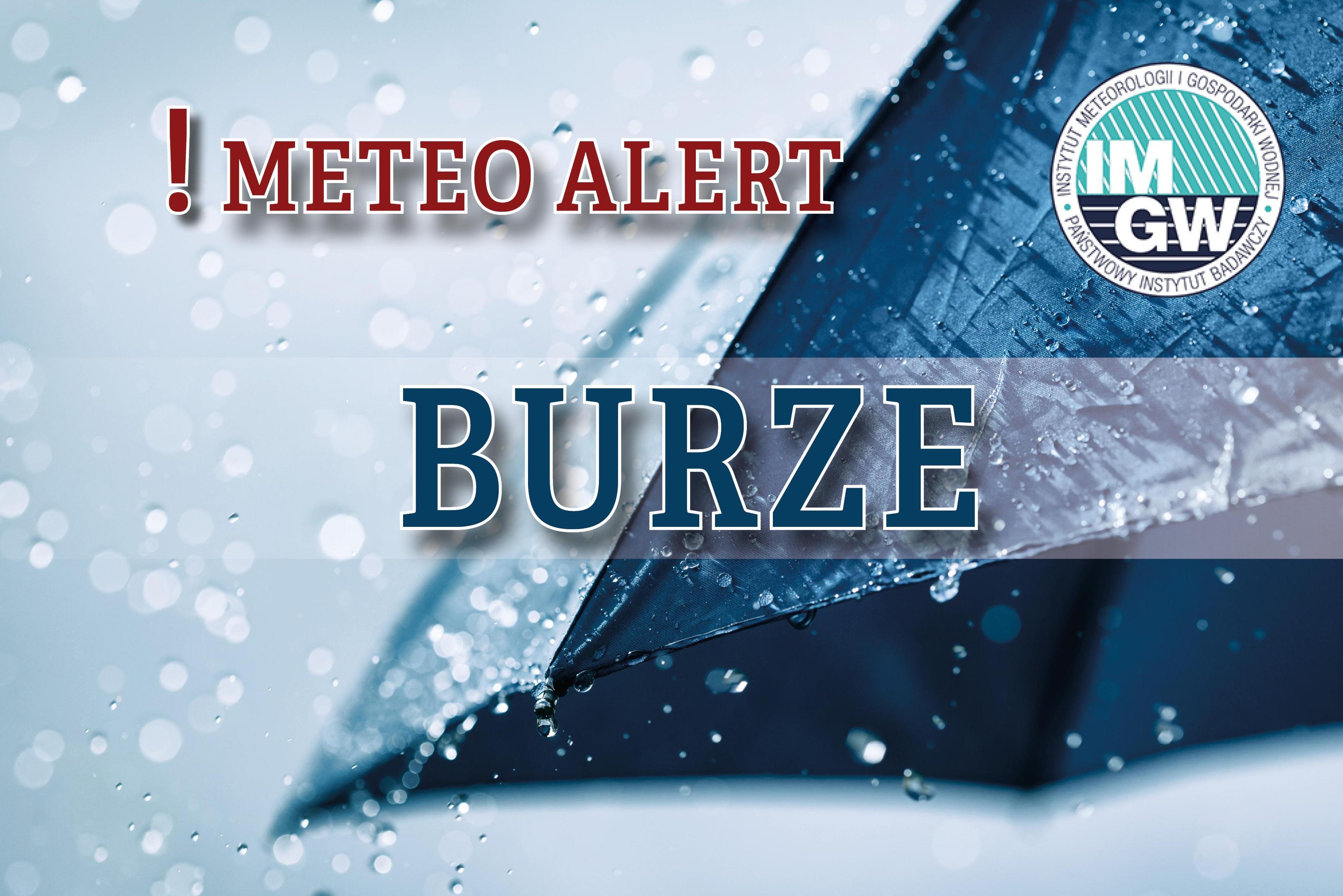 Meteo alert pierwszego stopnia: Burze i silne opady deszczu