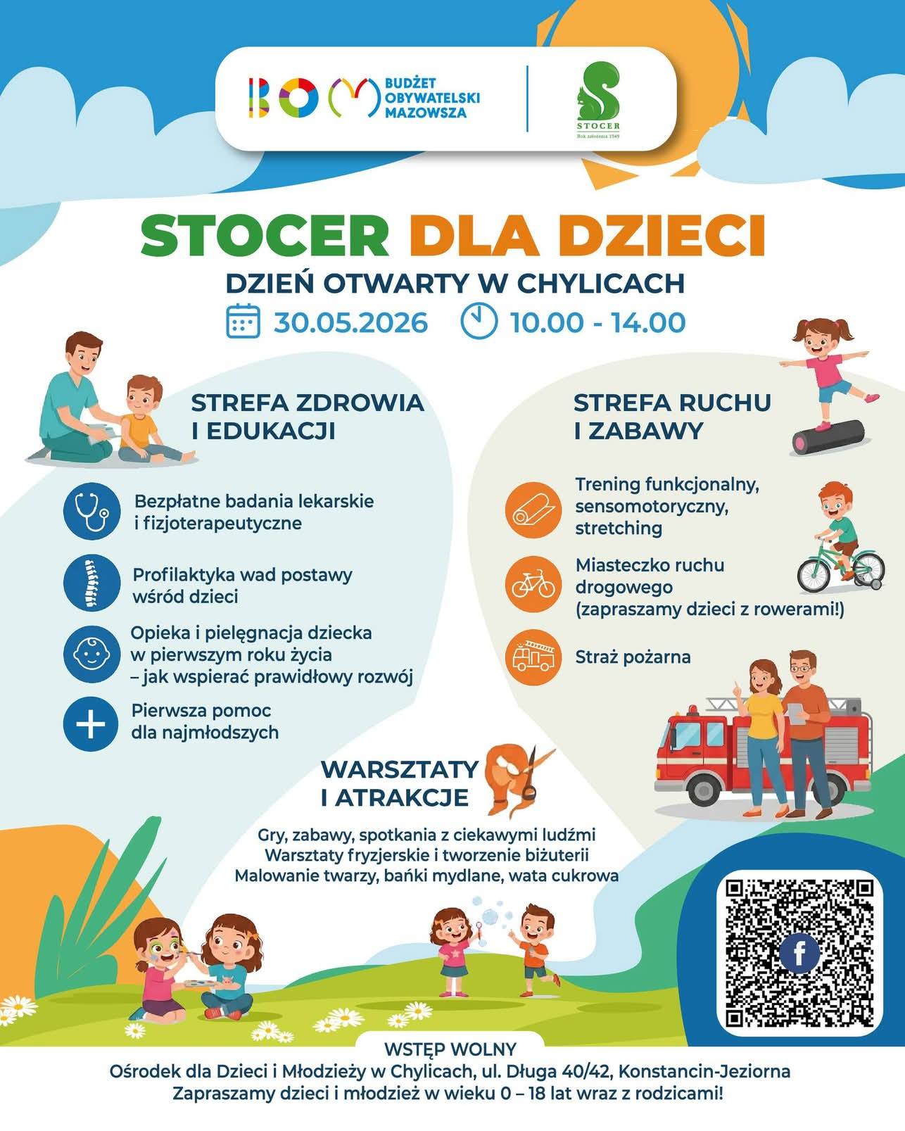 „STOCER dla Dzieci – Dzień Otwarty w Chylicach” już 30 maja