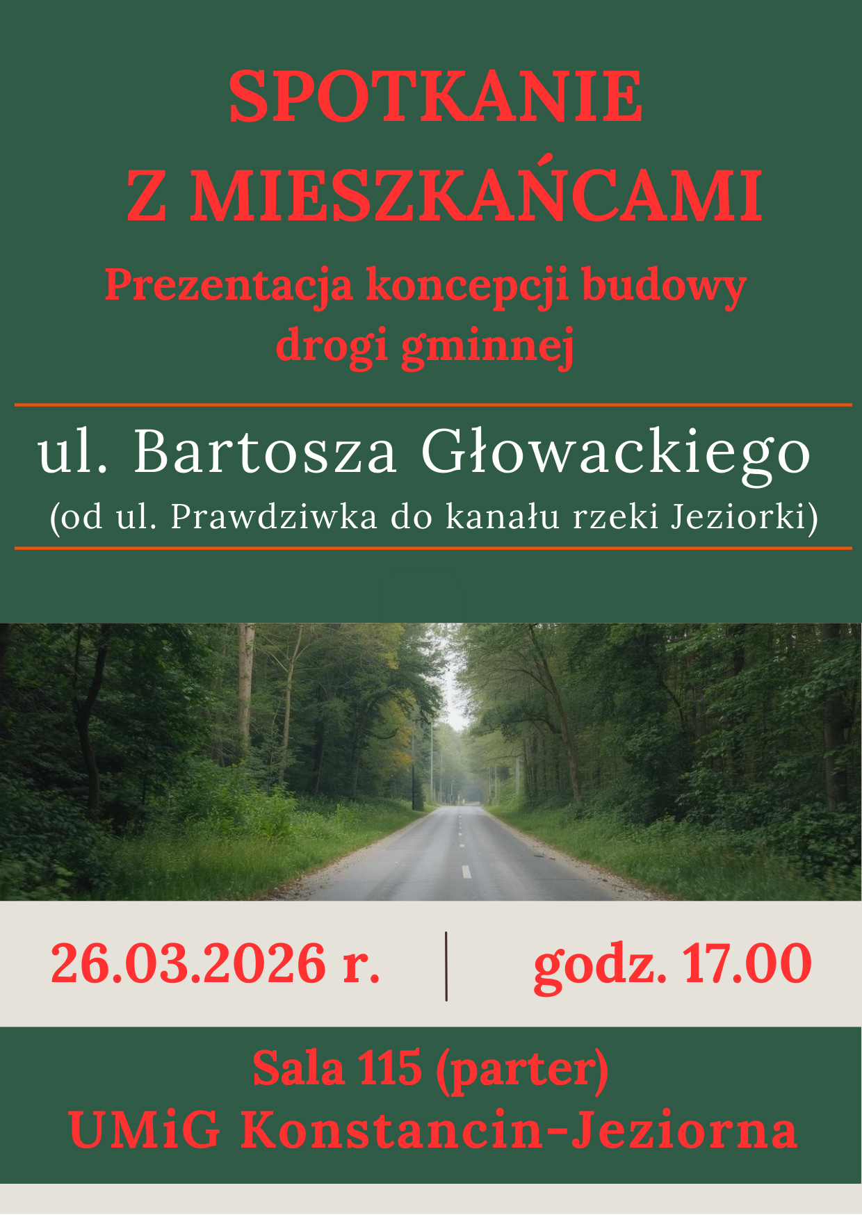 Prezentacja koncepcji projektowej budowy ul. Bartosza Głowackiego
