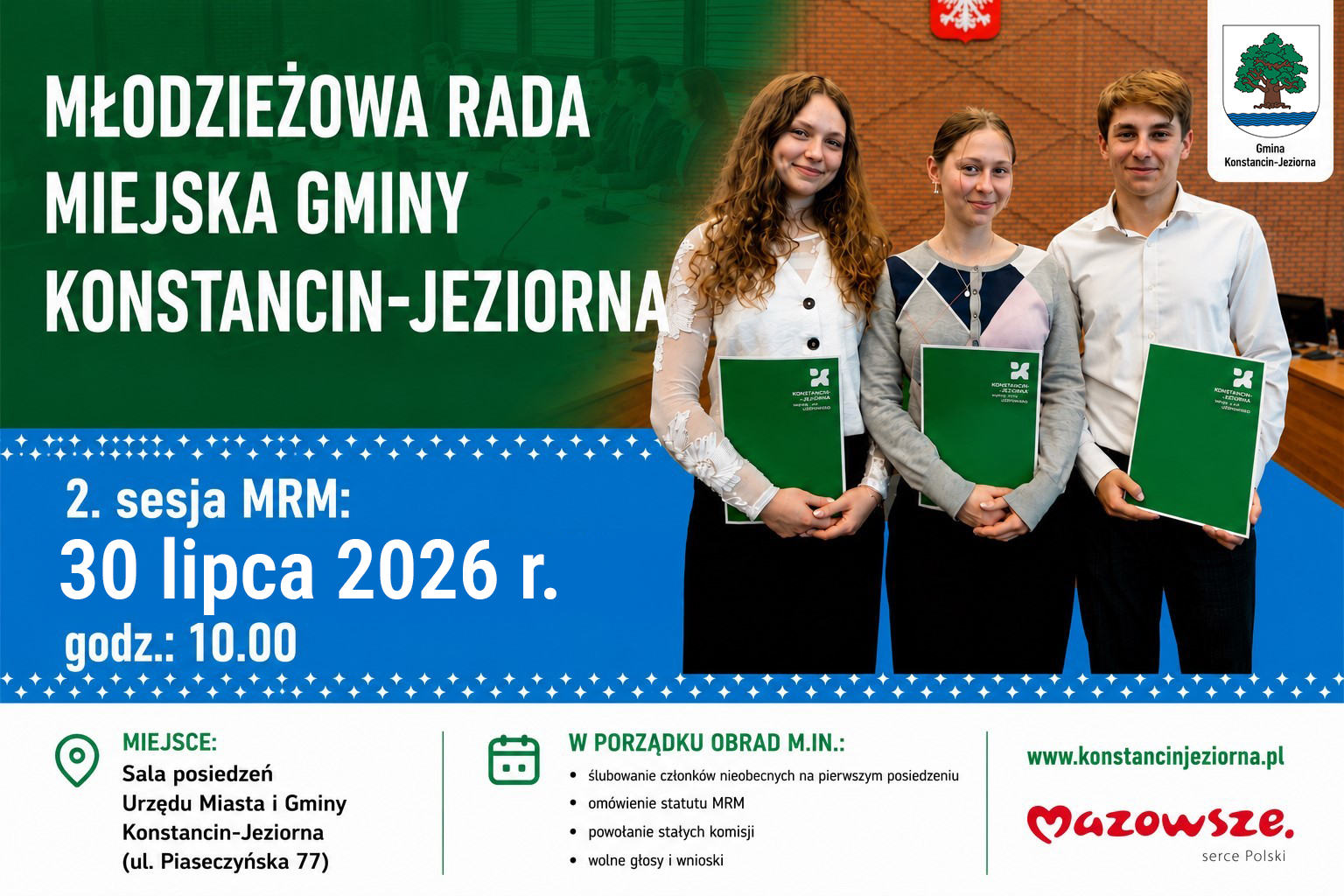 Młodzieżowa Rada Miejska zbierze się na drugiej sesji