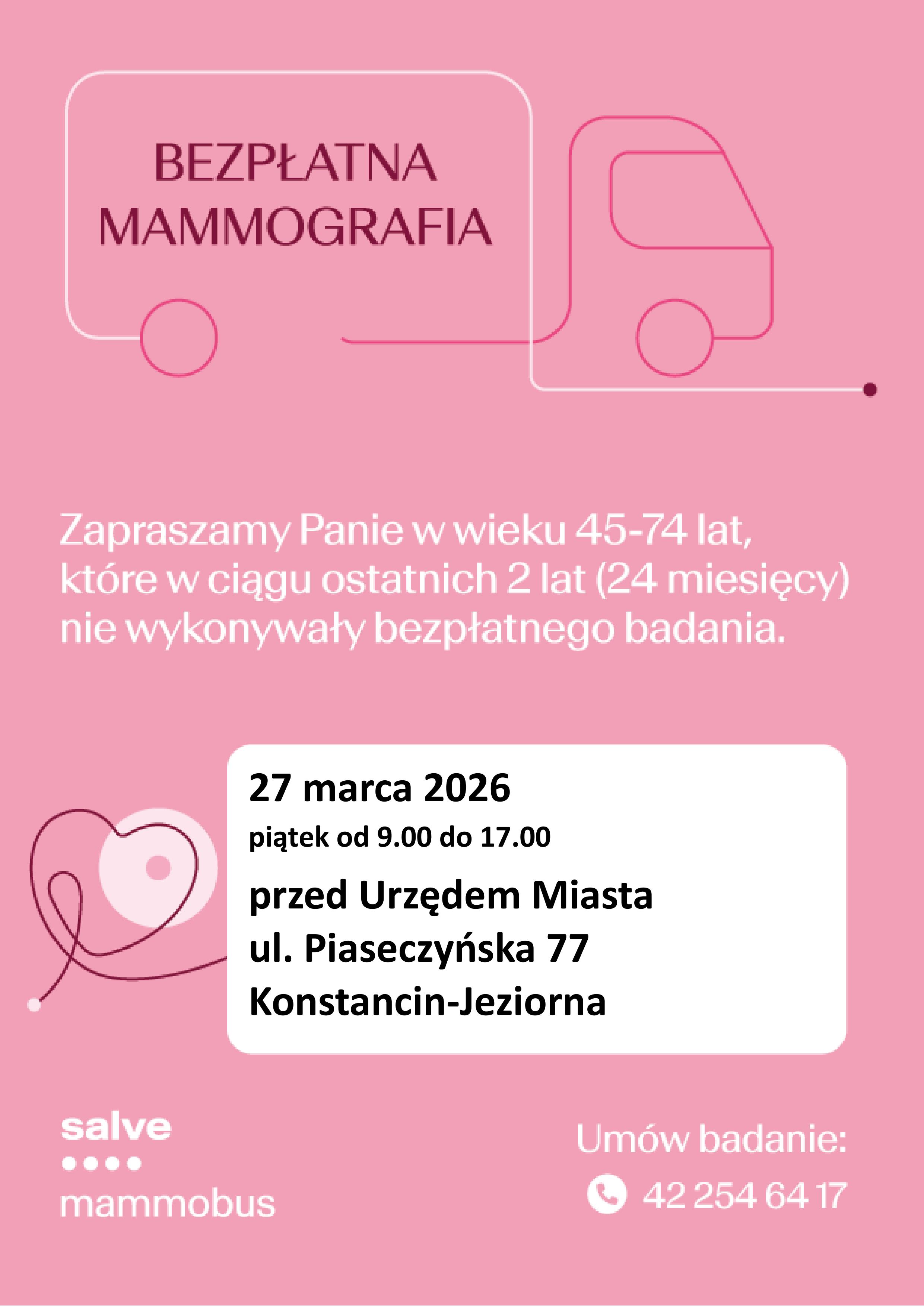 Czas zadbać o zdrowie – darmowe mammografie w gminie