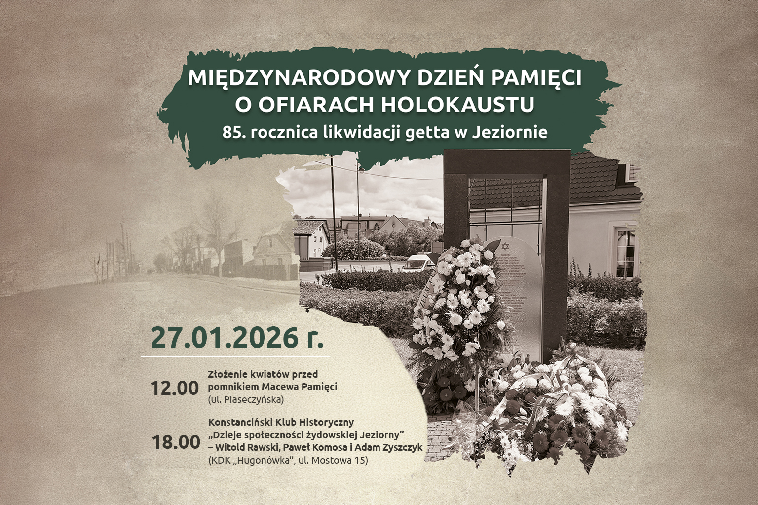 Rocznica likwidacji getta w Jeziornie – hołd ofiarom i spotkanie